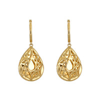 23.71 Ct.Tw. Opal Natural Diamond Pave Earrings, 18K Yellow Gold Image