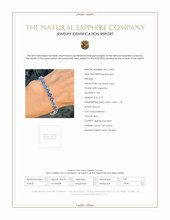 3.72&nbsp;Ct.Tw.Total Carat Weight Blue Sapphire Pave Bracelet, 14K White Gold Scan Report