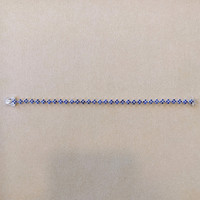 3.72&nbsp;Ct.Tw.Total Carat Weight Blue Sapphire Pave Bracelet, 14K White Gold Image