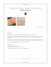 7.57 Ct.Tw.Total Carat Weight Ruby and Natural Diamond Tennis/Line Bracelet, 14K Yellow Gold Appraisal