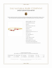 0.56 Ct.Tw.Total Carat Weight Ruby and Natural Diamond Bangle Bracelet, 14K Yellow Gold Scan Report