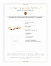 0.56 Ct.Tw. Ruby Natural Diamond Bangle Bracelet, 14K Yellow Gold Scan Report