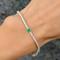 0.67 Ct.Tw. Emerald 14K Yellow Gold bracelet