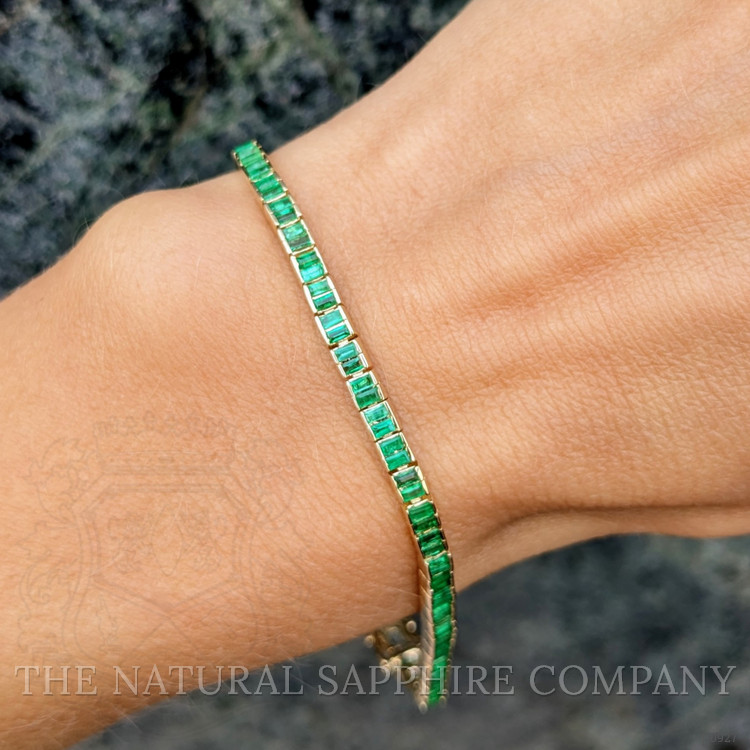 2.36 Ct.Tw. Emerald Tennis/Line Bracelet, 14K Yellow Gold