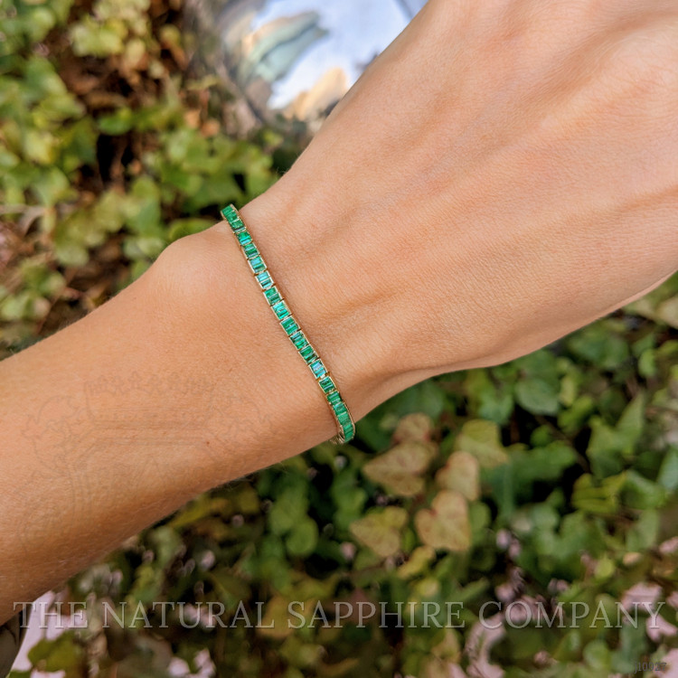 2.36 Ct.Tw. Emerald Tennis/Line Bracelet, 14K Yellow Gold