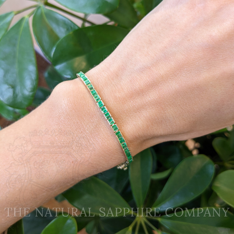 2.36 Ct.Tw. Emerald Tennis/Line Bracelet, 14K Yellow Gold