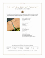 4.82 Ct.Tw.Total Carat Weight Emerald and Natural Diamond Pave Bracelet, 14K Yellow Gold Scan Report