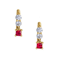 0.38 Ct.Tw. Ruby 14K Yellow Gold earring
