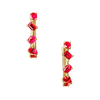 1.51 Ct.Tw. Ruby Accent Stones Earrings, 14K Yellow Gold Image