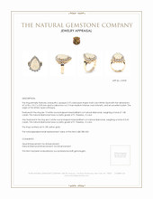 3.75 Ct. Opal Natural Diamond Halo Ring, 18K Yellow Gold Appraisal