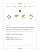 3.75 Ct. Multi Color White Opal (Light Opal) and Natural Diamond Halo Ring, 18K Yellow Gold Appraisal