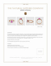 1.32 Ct. Pink Sapphire and Natural Diamond Three Stone Ring, 14K Rose Gold Appraisal