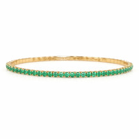 2.02 Ct.Tw. Emerald 14K Yellow Gold bracelet