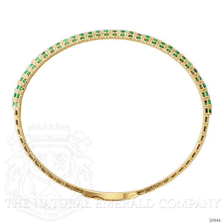 2.02 Ct.Tw. Emerald Bangle Bracelet, 14K Yellow Gold