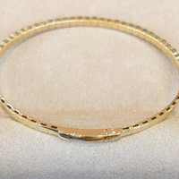 2.02 Ct.Tw. Emerald Bangle Bracelet, 14K Yellow Gold Image