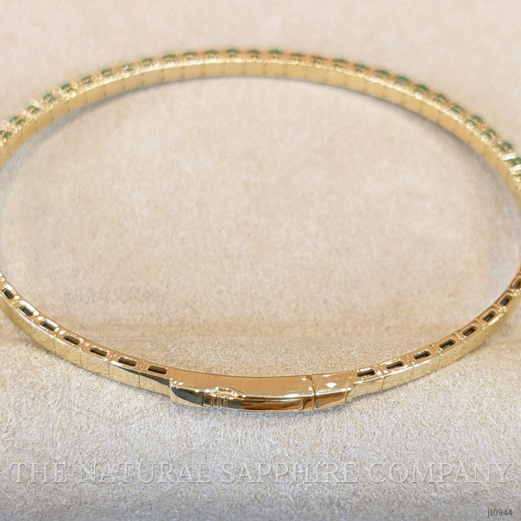2.02 Ct.Tw. Emerald Bangle Bracelet, 14K Yellow Gold