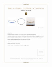 2.54 Ct.Tw. Blue Sapphire Bangle Bracelet, 14K White Gold Appraisal