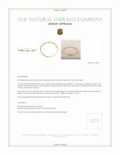 0.29 Ct.Tw. Emerald Natural Diamond Bangle Bracelet, 14K Yellow Gold Appraisal