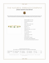 0.29 Ct.Tw.Total Carat Weight Emerald and Natural Diamond Bangle Bracelet, 14K Yellow Gold Scan Report