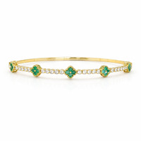 0.29 Ct.Tw. Emerald 14K Yellow Gold bracelet