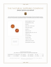 2.34 Ct.Tw. Orange Sapphire Studs Earrings, 14K White Gold Scan Report