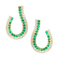 0.59 Ct.Tw. Emerald 14K Yellow Gold earring