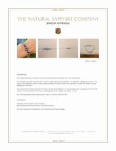 1.96 Ct.Tw.Total Carat Weight Blue Sapphire and Natural Diamond Pave Bracelet, 14K White Gold Appraisal