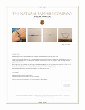 1.96 Ct.Tw. Blue Sapphire and Natural Diamond Pave Bracelet, 14K White Gold Appraisal