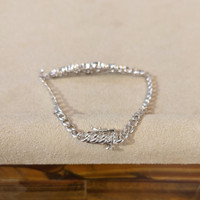 1.96 Ct.Tw. Blue Sapphire and Natural Diamond Pave Bracelet, 14K White Gold Image