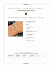 1.06 Ct.Tw.Total Carat Weight Emerald Tennis/Line Bracelet, 14K Yellow Gold Scan Report
