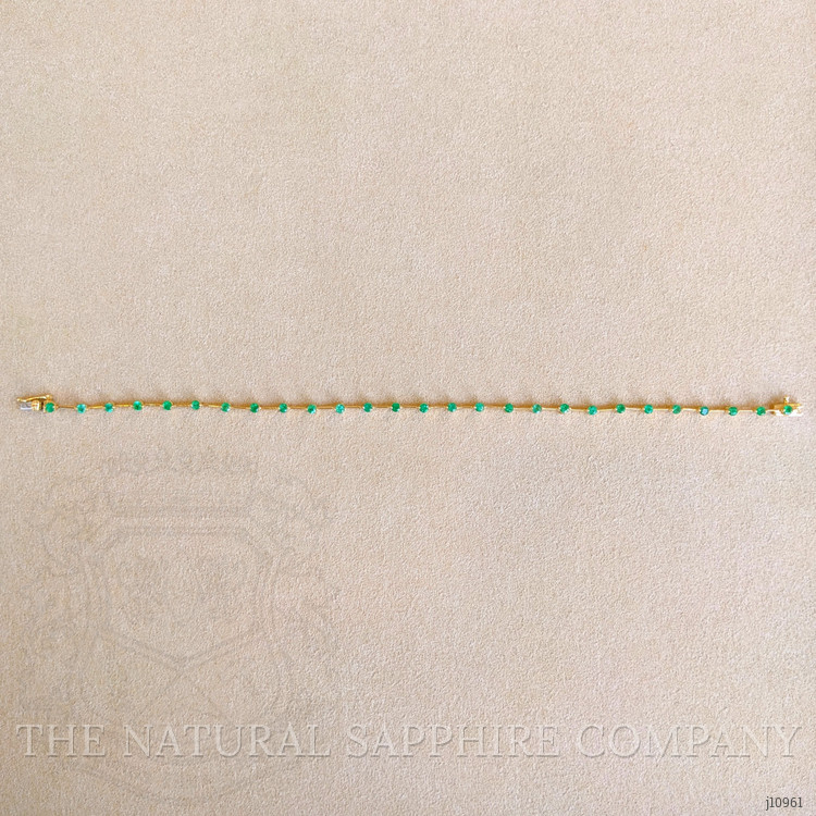 1.06 Ct.Tw. Emerald Tennis/Line Bracelet, 14K Yellow Gold