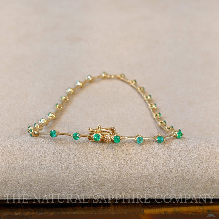1.06 Ct.Tw. Emerald Tennis/Line Bracelet, 14K Yellow Gold