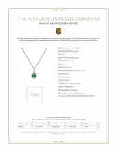 0.43 Ct. Emerald Natural Diamond Pave Pendant, 18K White Gold Scan Report