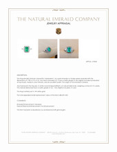 1.66 Ct. Emerald and Natural Diamond Antique Style Ring, 14K White Gold Appraisal