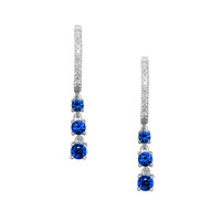 1.04 Ct.Tw. Sapphire 14K White Gold earring