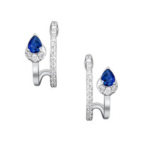 0.36 Ct.Tw. Sapphire 14K White Gold earring