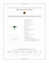 0.53 Ct. Emerald Natural Diamond Pave Ring, 18K White Gold Scan Report