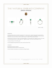 0.77 Ct. Emerald and Natural Diamond Pave Ring, 18K White Gold Appraisal