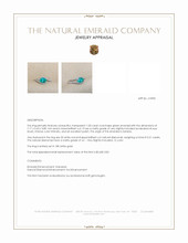 1.00 Ct. Emerald and Natural Diamond Pave Ring, 18K White Gold Appraisal