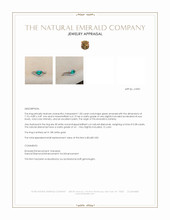1.00 Ct. Emerald and Natural Diamond Pave Ring, 18K White Gold Appraisal