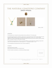 0.28 Ct. Opal Natural Diamond Pave Pendant, 14K Yellow Gold Appraisal