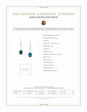 0.72 Ct.Tw. Opal Bezel Earrings, 14K White Gold Scan Report
