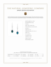 0.72 Ct.Tw.Total Carat Weight Multi Color Black Opal (Dark Opal) Bezel Earrings, 14K White Gold Scan Report