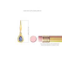 0.48 Ct.Tw. Opal Bezel Earrings, 14K Yellow Gold Image