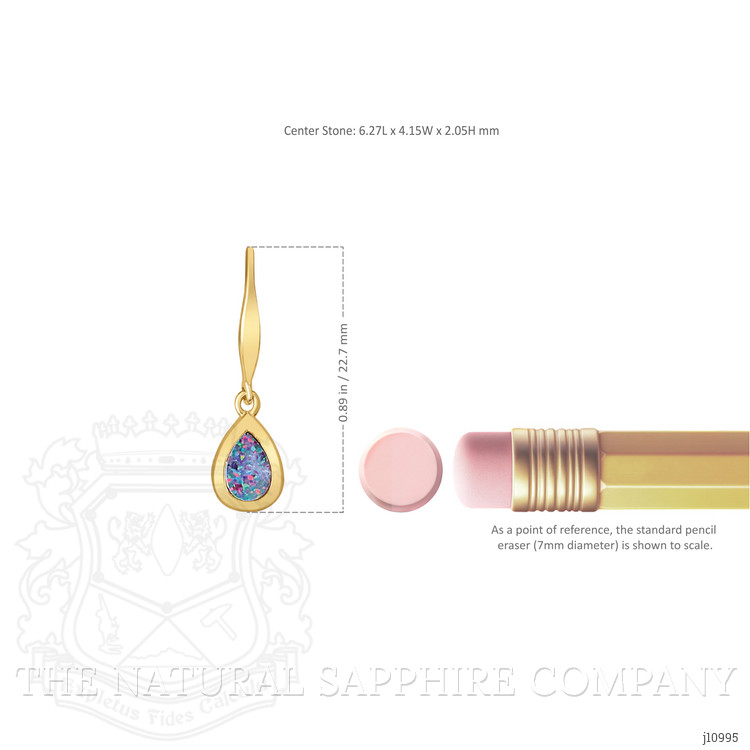 0.48 Ct.Tw. Opal Bezel Earrings, 14K Yellow Gold