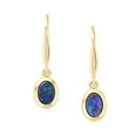 0.74 Ct.Tw. Opal 14K Yellow Gold earring