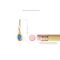 0.74 Ct.Tw. Opal Bezel Earrings, 14K Yellow Gold Image