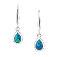 0.47 Ct.Tw. Opal 14K White Gold earring