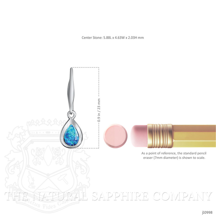 0.47 Ct.Tw. Opal Bezel Earrings, 14K White Gold