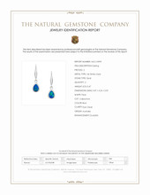 0.47 Ct.Tw.Total Carat Weight Blue Opal Bezel Earrings, 14K White Gold Scan Report